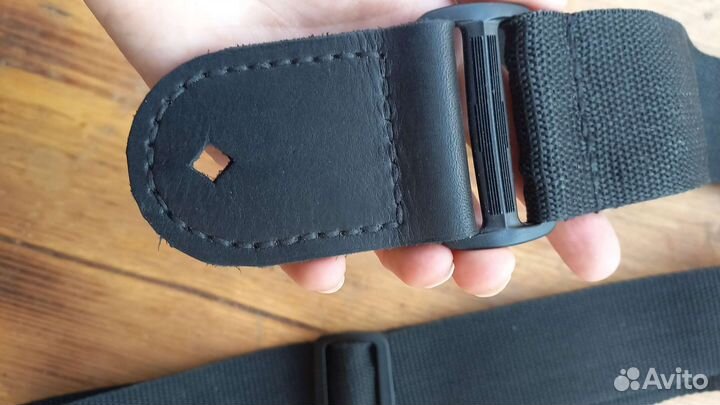 Ремень для бас гитары кожа нат