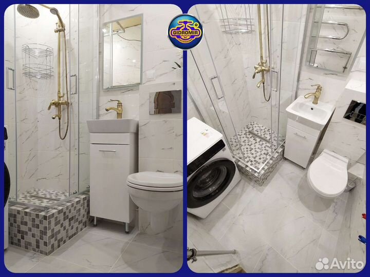 Ванная под ключ. Gidromir. Гарант 3 года / договор