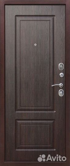 Дверь входная 9 см медный антик