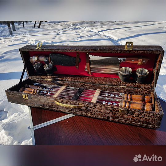 Набор шампуров подарочный