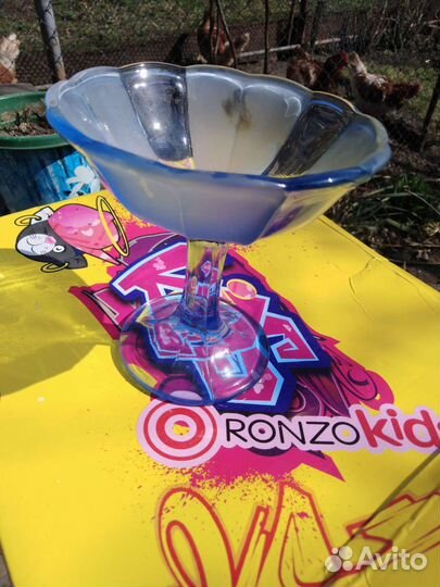 Сахарница, цветное стекло СССР