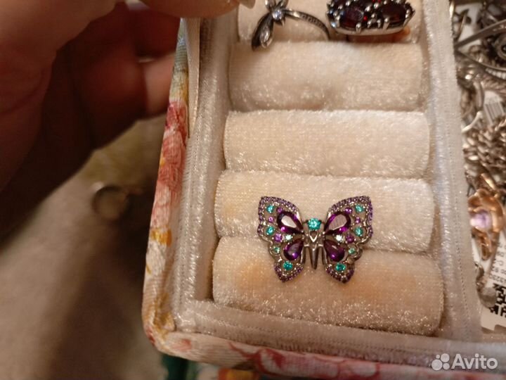 Серебрянные кольца, серьги