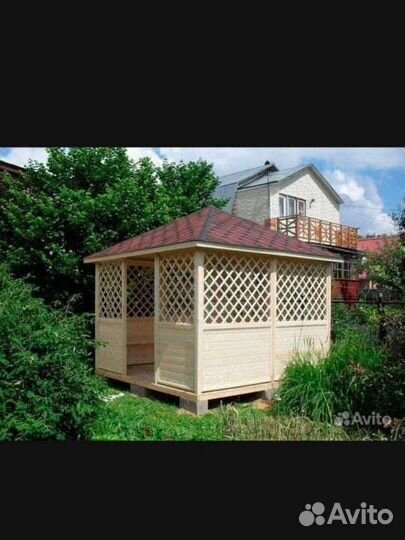Дачные беседки деревянные