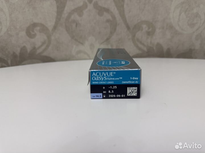 Линзы контактные acuvue oasys однодневные -1.25