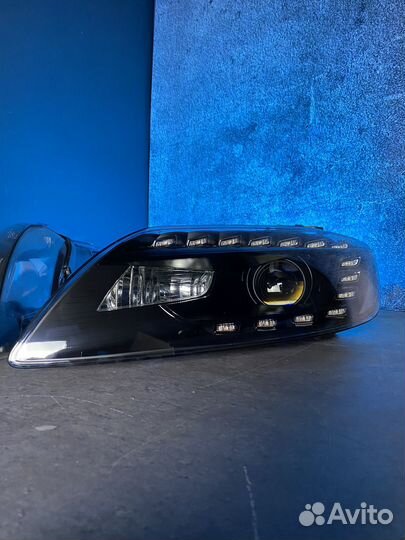 Яркие Bi LED фары Audi Q7 4L рестайлинг обмен