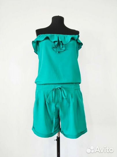Бирюзовый лёгкий Комбинезон комбез шорты 46-48