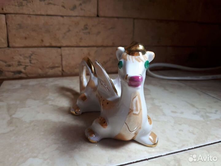 Статуэтка Фарфор Дракон Дракончик Дулево СССР