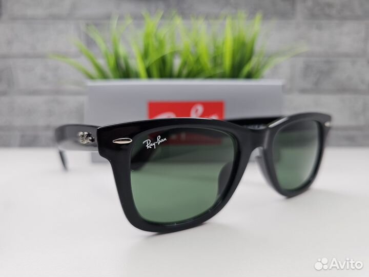 Очки Ray Ban Wayfarer 2140 Green Стекло