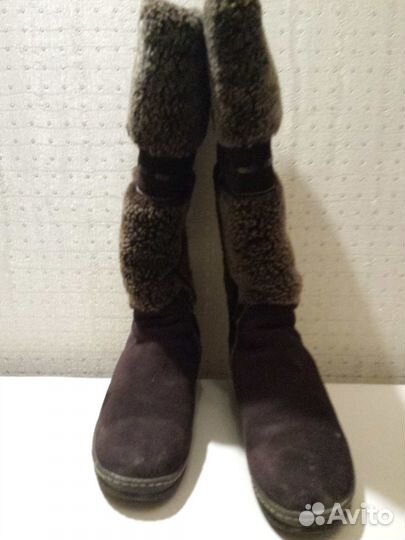 Сапоги женские зимние размер 41, натур. мех б/у