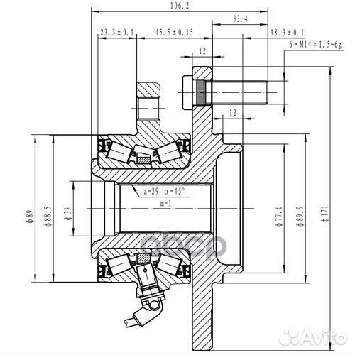 Ступица колеса Z89129R Zikmar