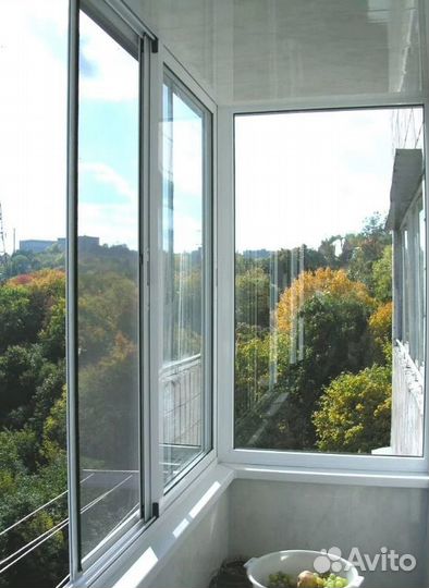 Застекление балкона раздвижное