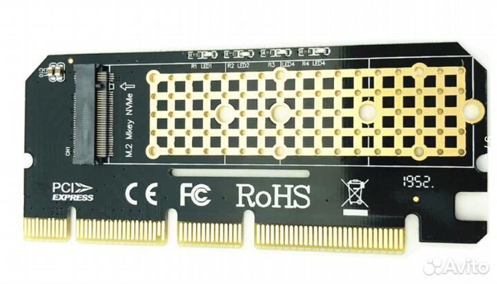 Контроллер Адаптер M2 NVMe PCIe X1, X4-X16