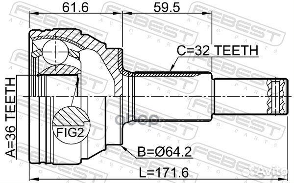 ШРУС внешний задний infiniti QX50/QX70 0210-Y51