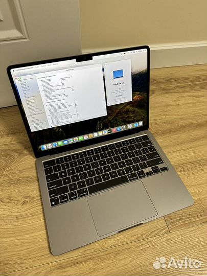 MacBook Air 13 (2022), 256 ГБ, M2 (8 ядер), RAM 128 ГБ, GPU 8-core