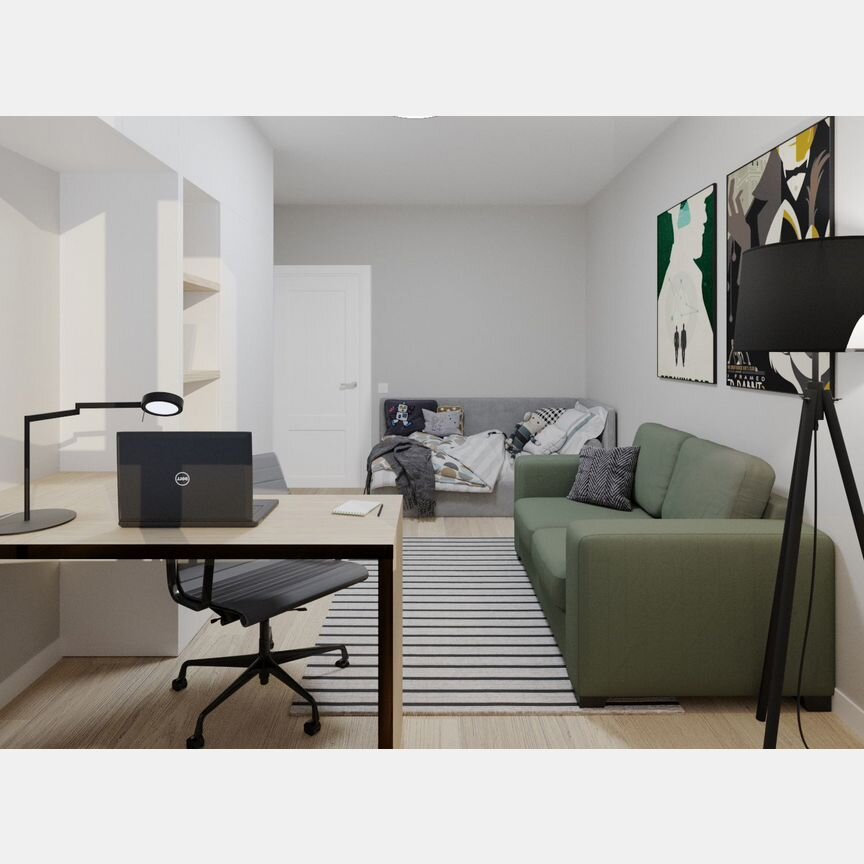 2-к. квартира, 56 м², 2/12 эт.