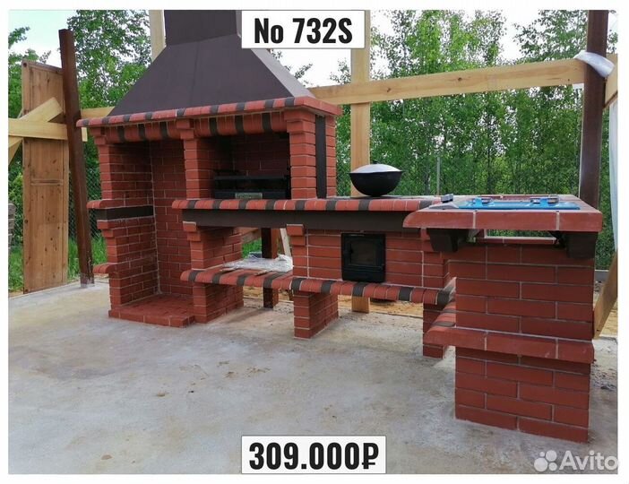 Печи барбекю из кирпича / Барбекю комплексы