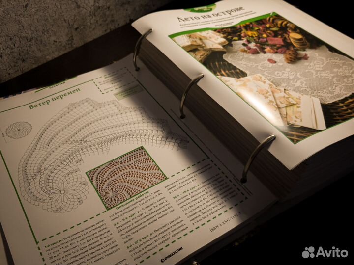 Книга по вязанию крючком со схемами на кольцах