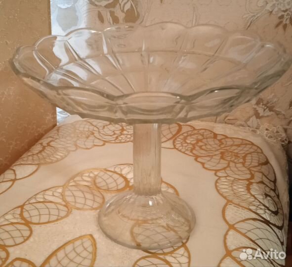 Ваза для фруктов на ножке СССР