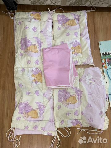 Мягкие бортики для детской кроватки