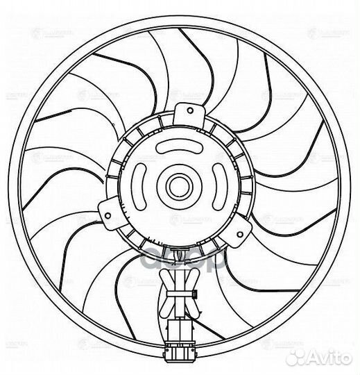 Э/вентилятор охл. для а/м VW Transporter T4 (90)