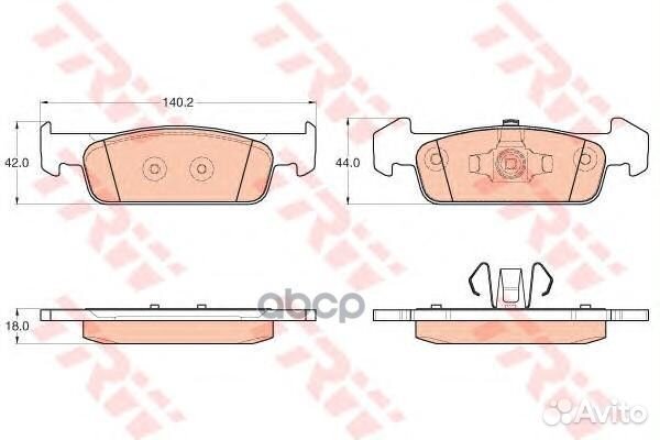 К-т дисков. тормоз. колодок GDB2018 TRW