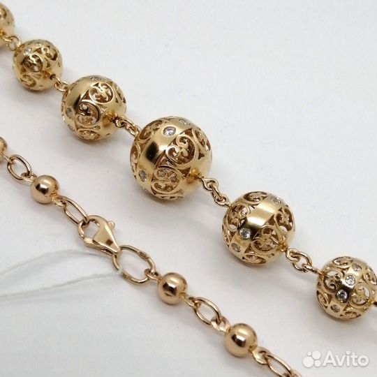 Цепь / размер 53 / 27,81г / Золото585 / фианиты круглые