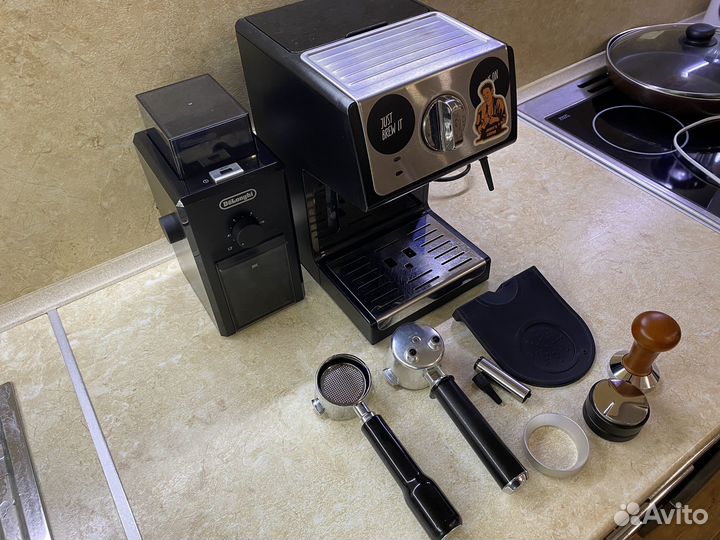 Кофеварка Delonghi ECP 33 + Кофемолка + Аксесуары