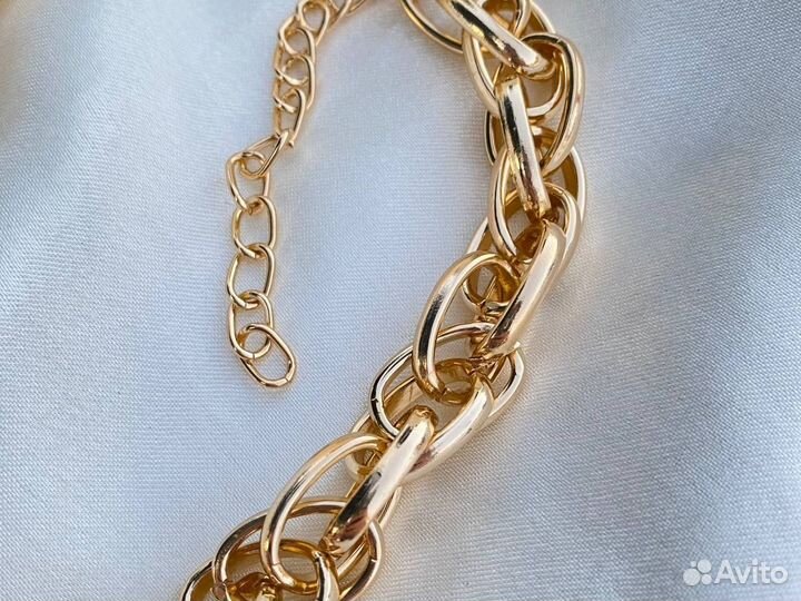 Цепочка колье крупная бижутерия