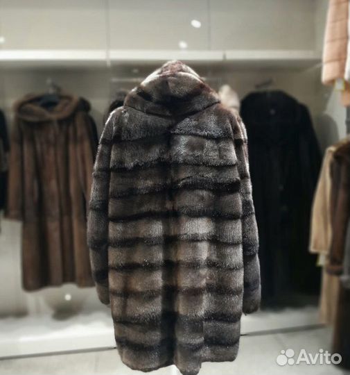 Шуба норковая с капюшоном 54 56 размер