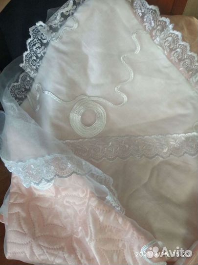 Конверт на выписку персиковый