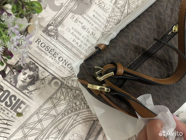 Сумка поясная Michael Kors нат.канва+нат.кожа