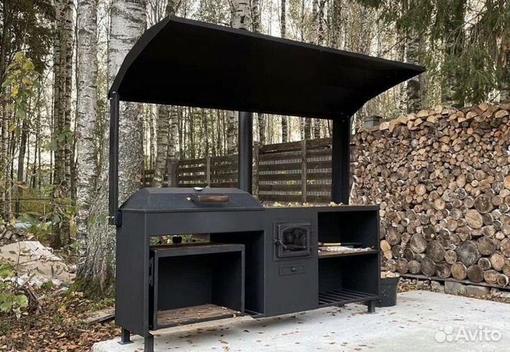 Мангал с крышей