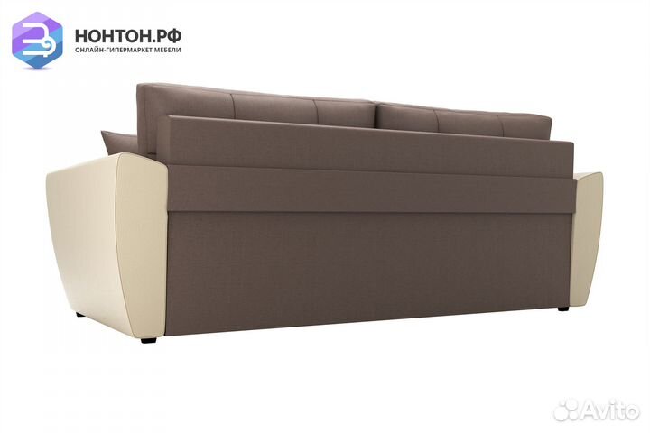 Диван выкатной Фортуна New коричневый / бежевый