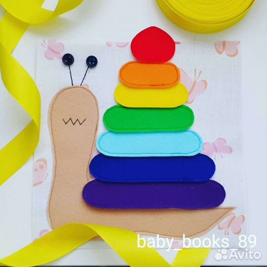 Развивающая книга из фетра