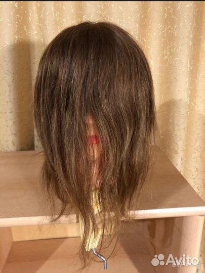 Учебная парикмахерская болванка(голова) нат.волос