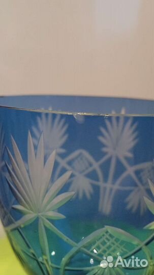 Фужеры из синего хрусталя