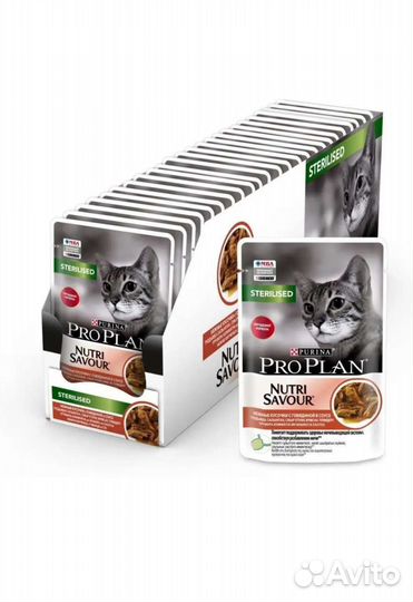 Влажный корм для кошек pro plan