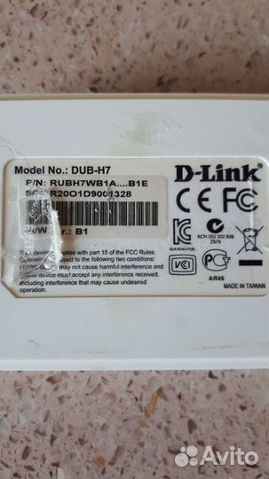 Usb разветвитель D-Link DUB-H7 без провода питания