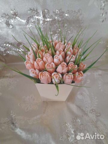 Тюльпаны из мыла,зефира,шоколада