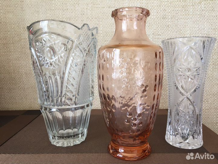 Хрустальные вазы, салатники, менажницы СССР