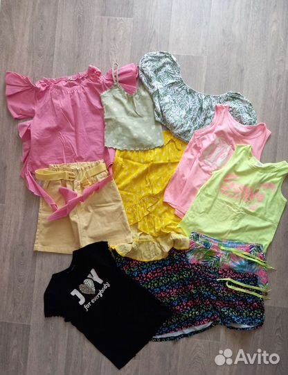 Вещи пакетом на девочку р.140-146