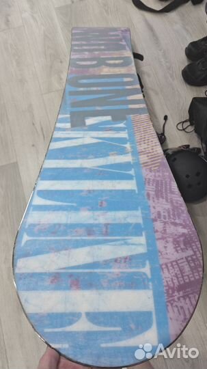 Сноуборд, чехол для сноуборда, ботинки BOA