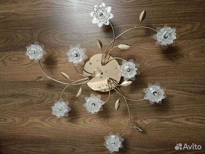 Люстра потолочная светодиодная с пультом бу