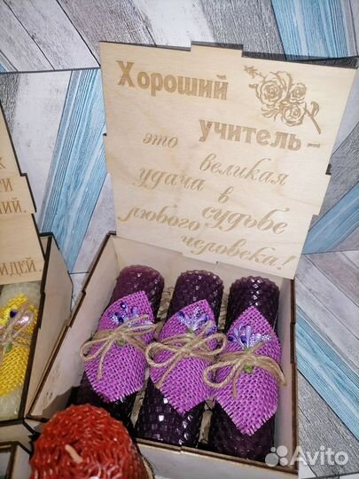 Свечи из вощины в подарочной упаковке