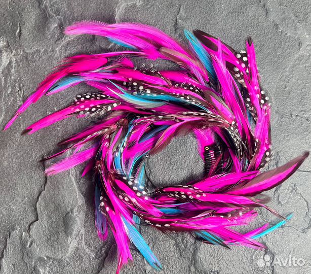 Перья балийские нити в волосы