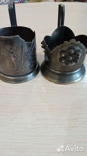 Подстаканники мельхиоровые и алюминиевые СССР