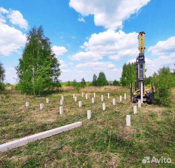 Фундамент на железобетонных сваях