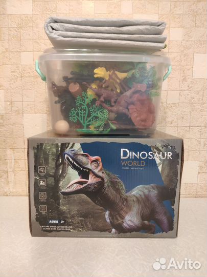 Набор динозавров с игровым ковриком 58 элементов