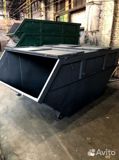 Бункер для мусора, контейнер 8 м3. Серый