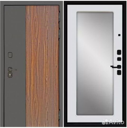 Входная дверь зеркалом